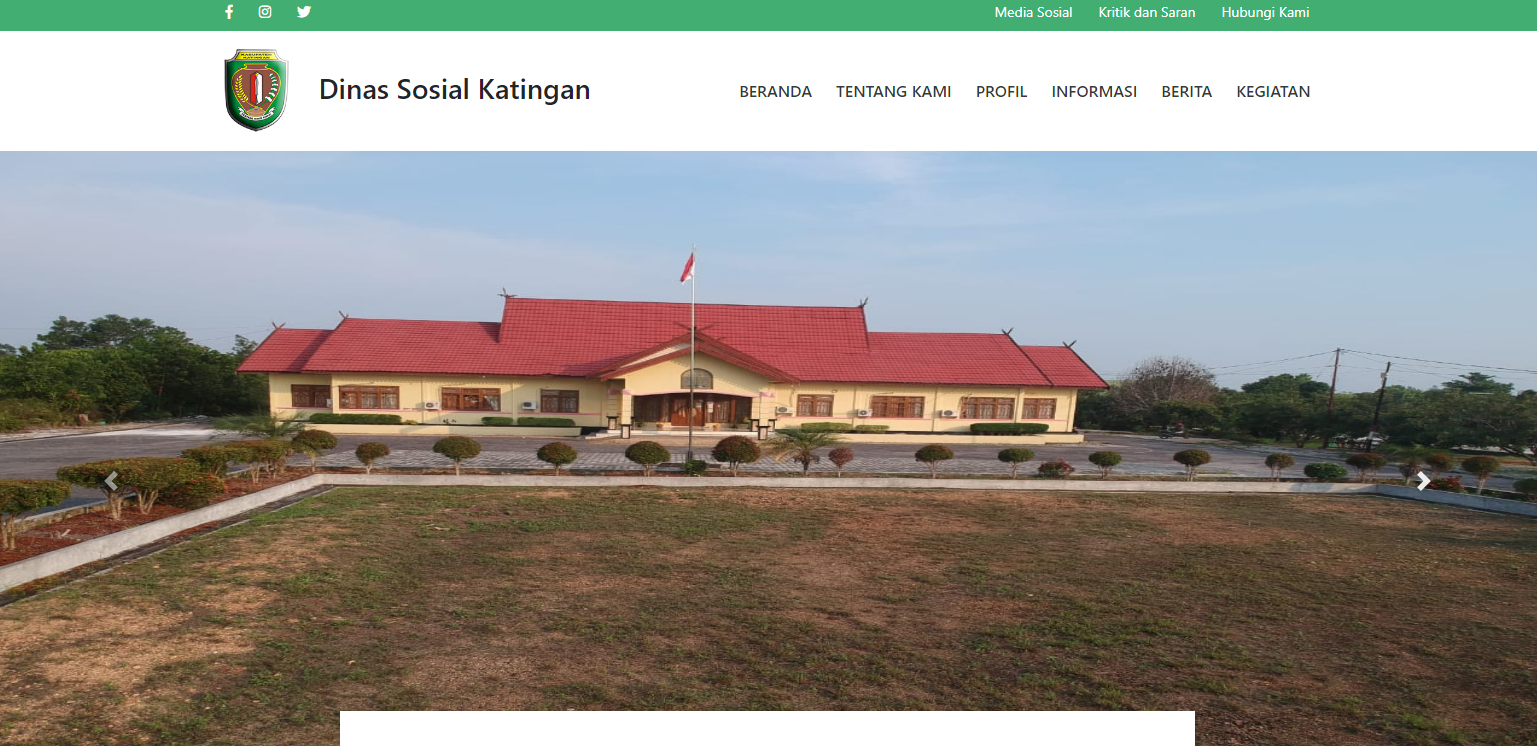Website Dinas Sosial Kabupaten Katingan